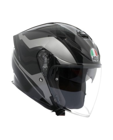 AGV Casque jet K5 Evo Tune gris-noir