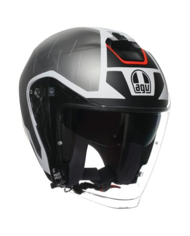 AGV Casque jet Irides Trieste noir-blanc-rouge