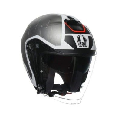 AGV Casque jet Irides Trieste noir-blanc-rouge