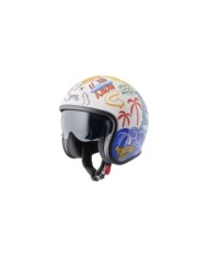 gms Casque Jet Ride & Surf blanc-jaune-bleu summer vibes