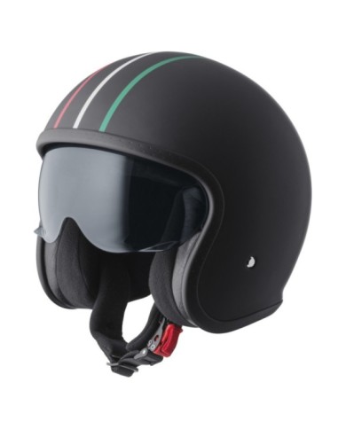 gms Casque Jet Ride in Italy noir-rouge-blanc-vert italy