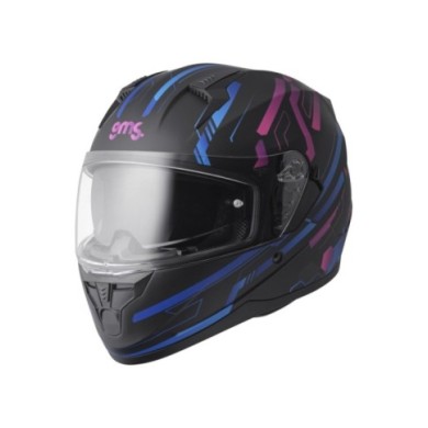 gms Casco integrale Hexago Graphic blu opaco-viola
