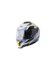 gms Casco integrale Gelero bianco-blu-giallo