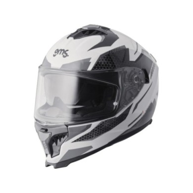 gms Casque intégrale Gelero blanc-gris-sombre gris