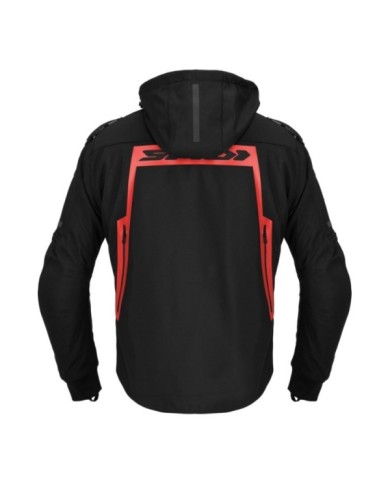 SPIDI Jacke Hoodie Warrior H2OUT schwarz-rot