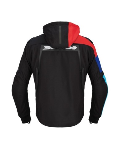 SPIDI Jacke Hoodie Warrior H2OUT schwarz-rot-blau