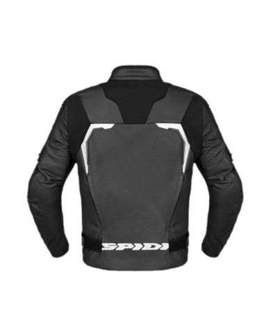 SPIDI Veste en cuir Evorider 3 noir-blanc