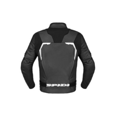 SPIDI Veste en cuir Evorider 3 noir-blanc