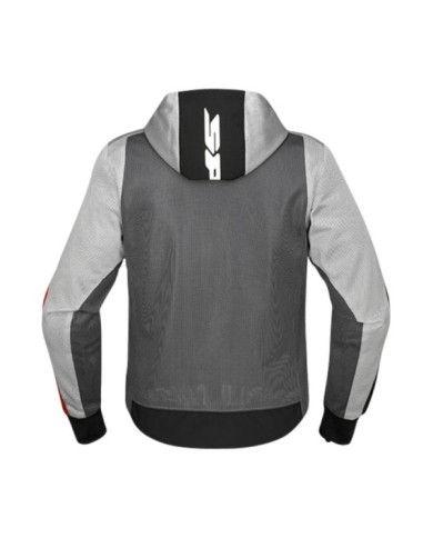 SPIDI Jacke Hoodie Net grau-schwarz-rot