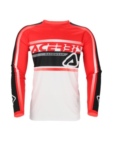 Acerbis Maillot MX Linear Lugo blanc-rouge