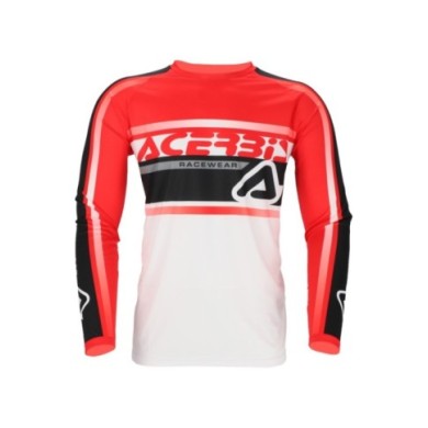 Acerbis Maglia MX Linear Lugo bianca-rossa