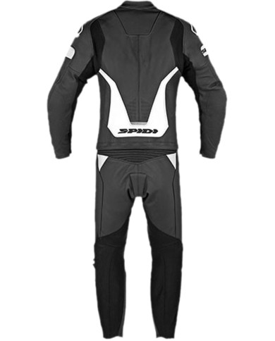 SPIDI Tuta in pelle Laser Touring bianca e nera