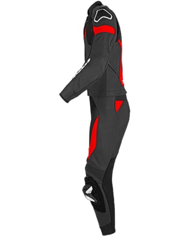 SPIDI Tuta in pelle Laser Touring nera-rossa
