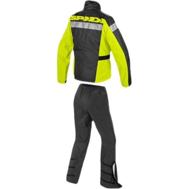 SPIDI Set antipioggia Touring nero-giallo fluo