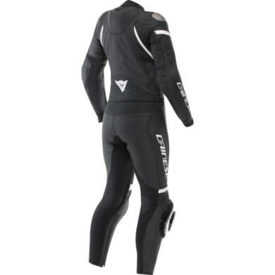 Tuta in pelle Dainese Fulminea 2Pc nero-bianco