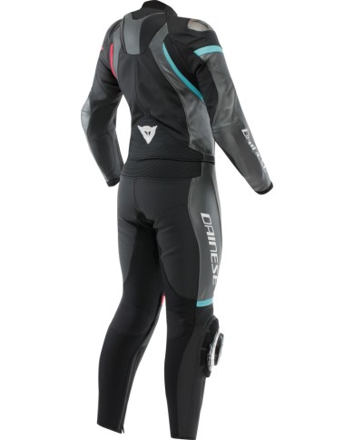 Dainese Lederkombi 2-tlg. Fulminea schwarz-anthrazit-weiss