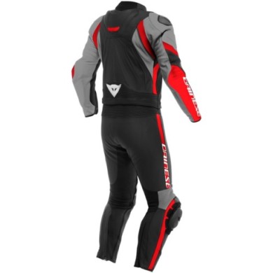 Dainese Combinaison en cuir 2Pc Avro 4 noir-anthracite-rouge
