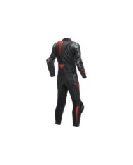 Dainese Lederkombi 2-tlg. Laguna Seca 5 schwarz-anthrazit-fluo rot