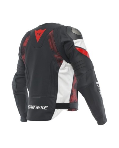 Dainese Lederjacke Avro 5 schwarz-lava rot-weiss