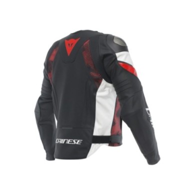 Dainese Veste En Cuir Avro 5 noir-lava rouge-blanc