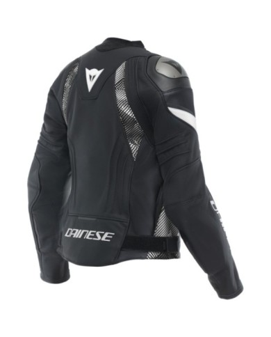 Dainese Damen Lederjacke Avro 5 schwarz-schwarz-weiss