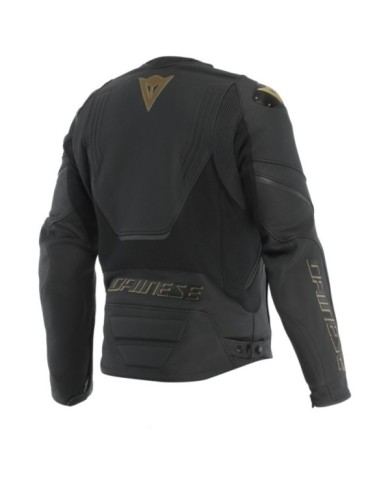 Dainese Lederjacke Racing 5 schwarz-gold
