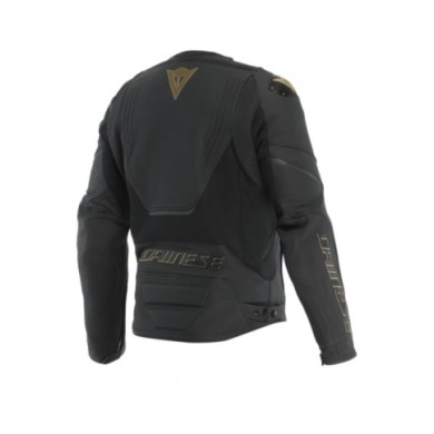 Dainese Lederjacke Racing 5 schwarz-gold