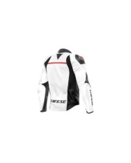 Dainese Lederjacke Racing 4 weiss-schwarz