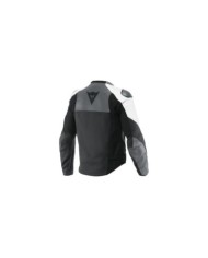 Dainese Veste en cuir Sportiva mat noir-anthracite-blanc