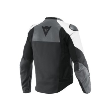 Dainese Sportiva giacca in pelle opaca nero-antracite-bianco