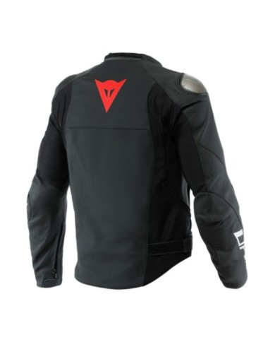 Dainese Lederjacke Sportiva schwarz matt-schwarz