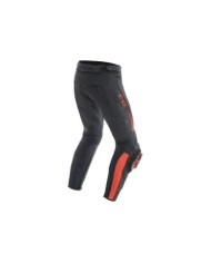 Dainese Pantalon de Cuir Super Speed noir-fluo rouge