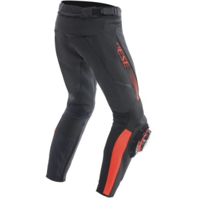 Dainese Lederhose Super Speed schwarz-fluo rot