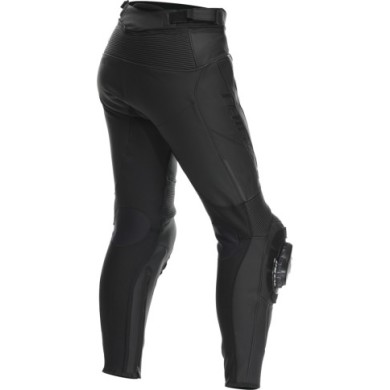 Pantaloni in pelle da donna Dainese per Delta 4 nero-nero