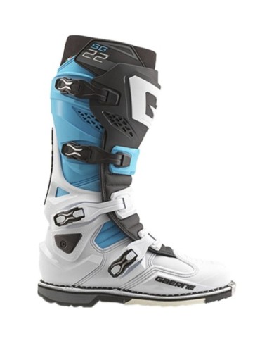 Gaerne Bottes tout-terrain SG22 blanc-noir-bleu clair