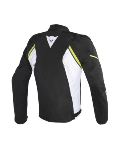 Dainese Giacca TEX AVRO D2 nero-bianco-giallo fluo