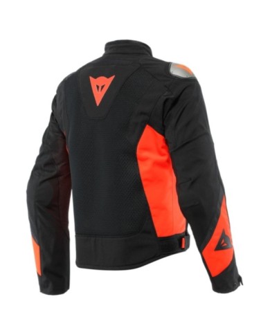 Giacca Dainese Energyca Air Tex nero-rosso fluo