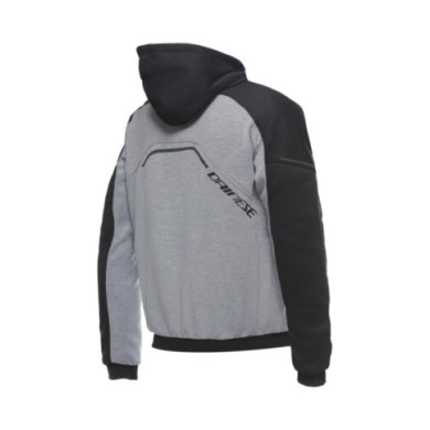 Felpa con cappuccio Dainese Full Zip Daemon-X Safety grigio-nero-rosso fluo