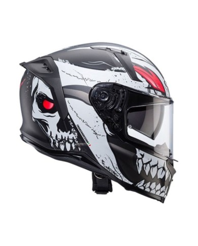 Caberg Avalon X Punk casco integrale nero-bianco-rosso opaco