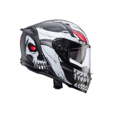 Caberg Avalon X Punk casco integrale nero-bianco-rosso opaco