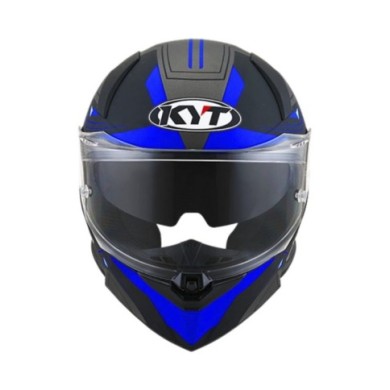 KYT Integralhelm R2R Led schwarz-blau-grau