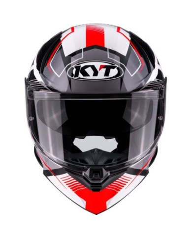 KYT Casque intégral R2R Parsec blanc-rouge-gris