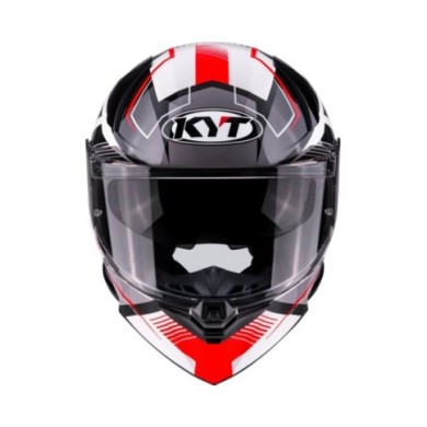 KYT Integralhelm R2R Parsec weiss-rot-grau
