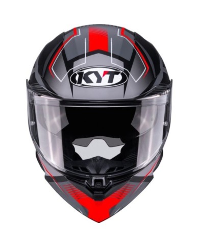 KYT Casque intégral R2R Parsec gris-rouge mat