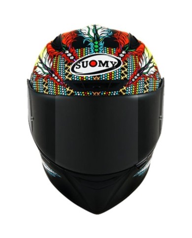 Suomy Casque intégral Track-1 Chieftain noir mat-jaune-bleu