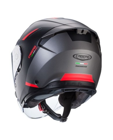 Caberg Flyon II Boss casco jet grigio-rosso-nero opaco