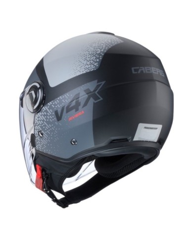 Caberg Casque jet Riviera V4X Alpha noir-anthracite-gris mat
