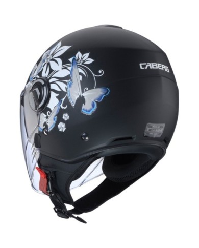 Caberg Riviera V4X Mia jet casco nero-bianco-grigio opaco