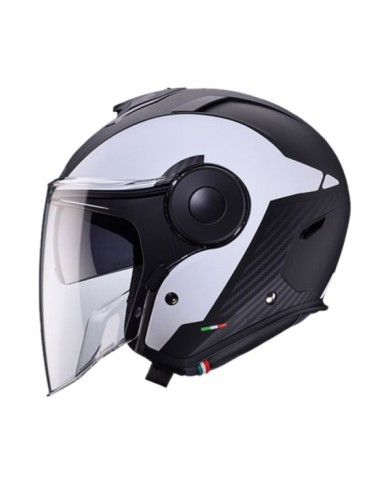 Caberg Casque jet Soho Milano noir-blanc mat