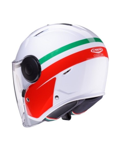 Caberg Soho Zephyr casco jet bianco-rosso-verde